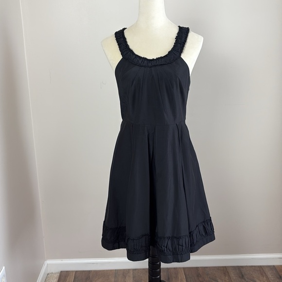 BHLDN x Quillaree Gens Du Monde Dress 100% Silk Black Size 4 - Picture 3 of 16